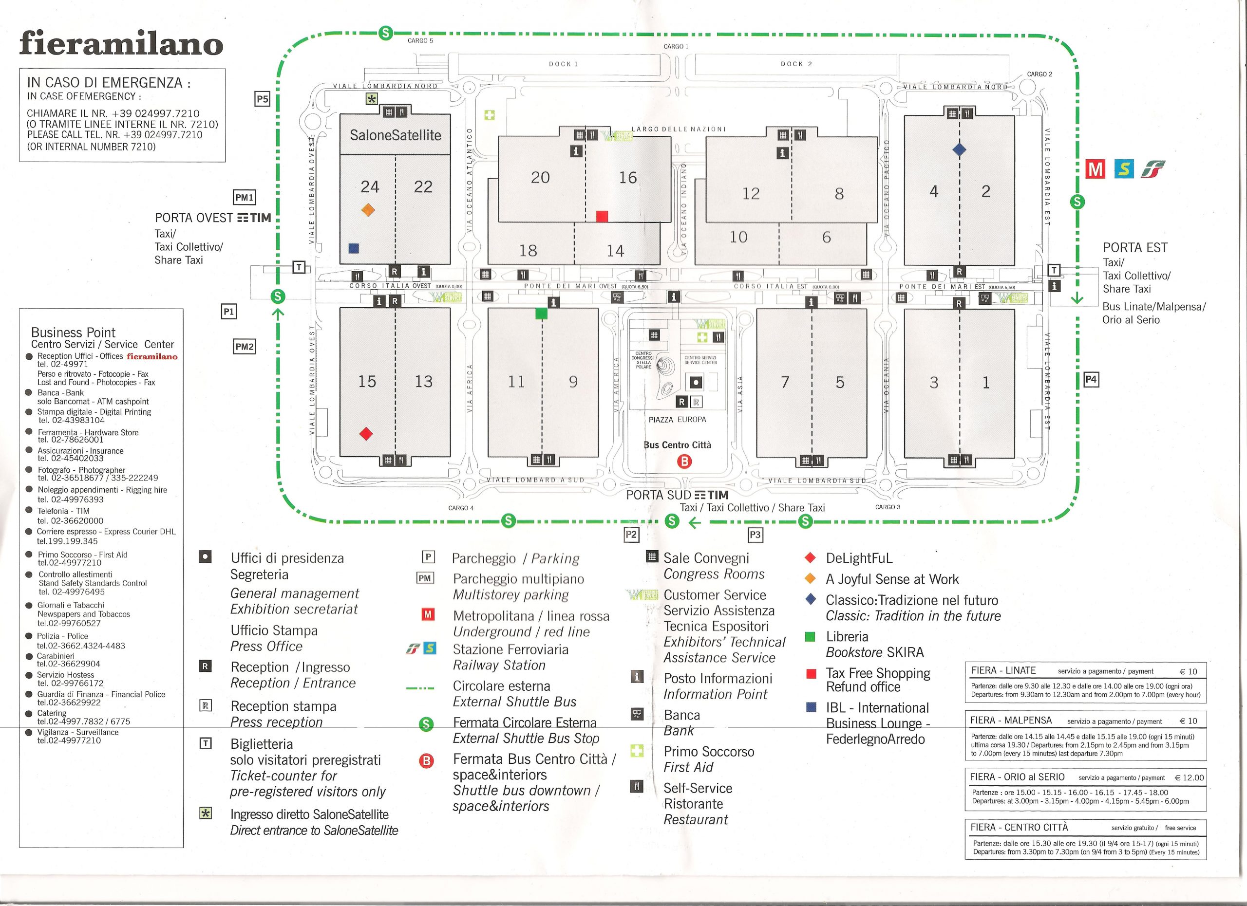 Plan targów salone del Milano Fieramilano
