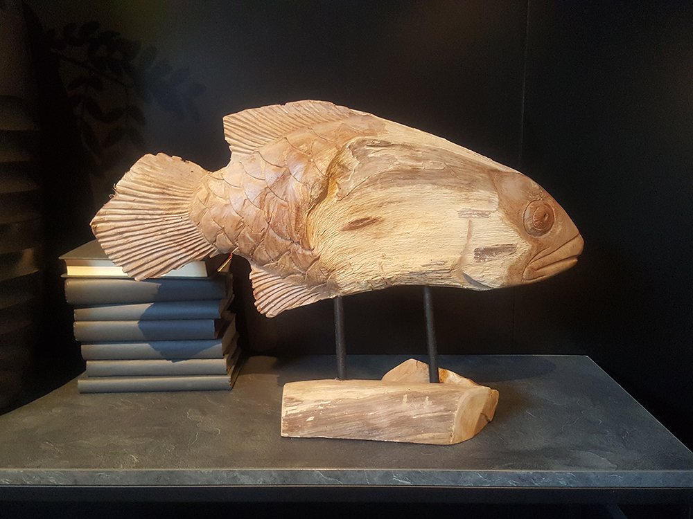 Rzeźba drewniana ryba