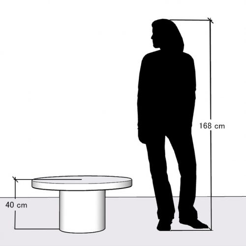 Wysokość dużego stolika kawowego 40 cm wysokości