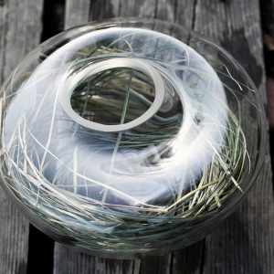 Przezroczysty szklany wazon szkło dmuchane